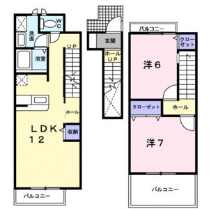 2LDK 間取り図