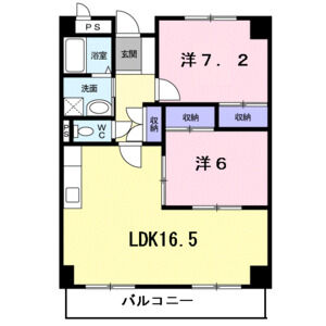 2LDK 間取り図