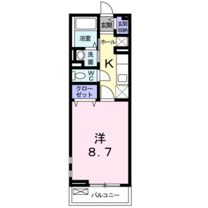 1K 間取り図