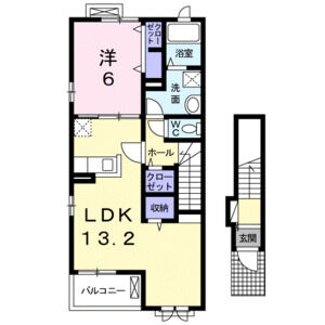1LDK 間取り図