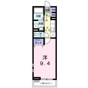 1K 間取り図