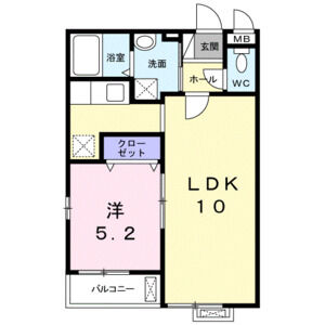 1LDK 間取り図
