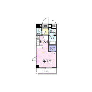 1K 間取り図