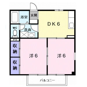 2DK 間取り図