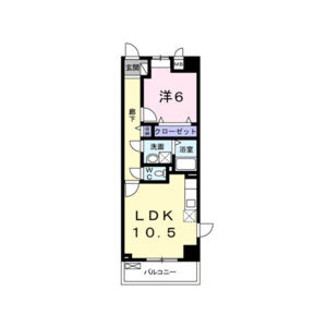1LDK 間取り図