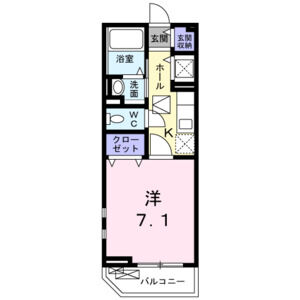 1K 間取り図