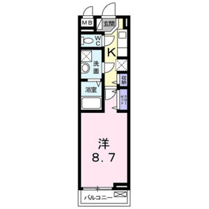 1K 間取り図