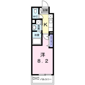 1K 間取り図
