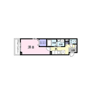 1K 間取り図