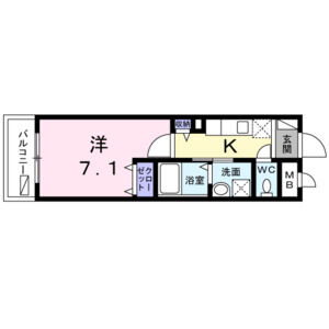1K 間取り図