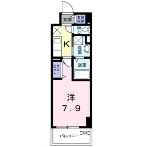 1K 間取り図