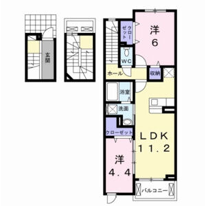 2LDK 間取り図