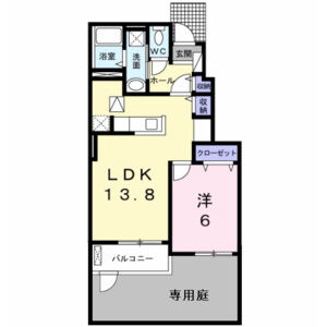 1LDK 間取り図