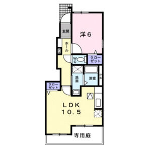 1LDK 間取り図