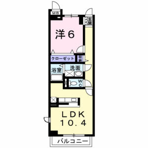 1LDK 間取り図