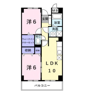 2LDK 間取り図