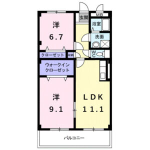 2LDK 間取り図