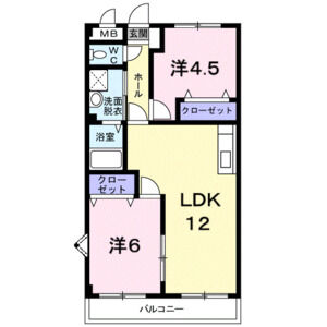 2LDK 間取り図