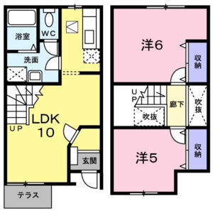 2LDK 間取り図