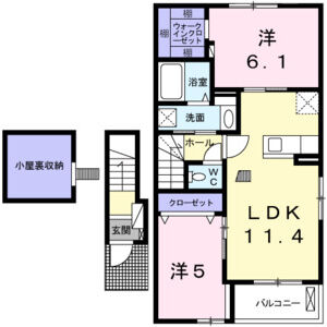 2LDK 間取り図