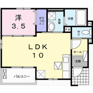 1LDK 間取り図