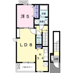 1LDK 間取り図