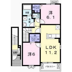 2LDK 間取り図