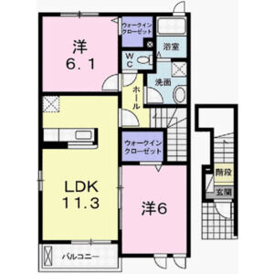 2LDK 間取り図