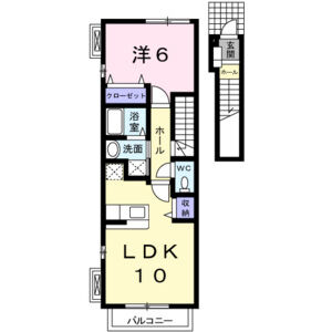 1LDK 間取り図