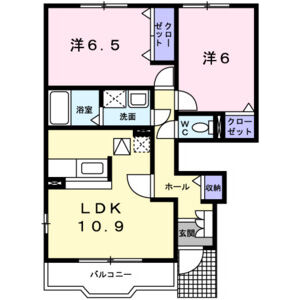 2LDK 間取り図