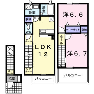 2LDK 間取り図