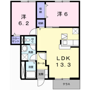 2LDK 間取り図
