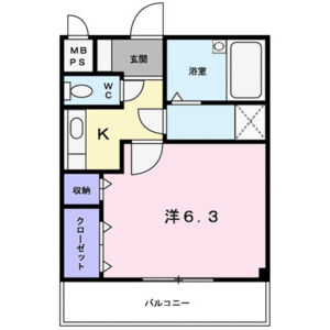 1K 間取り図