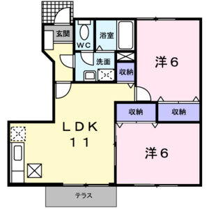 2LDK 間取り図