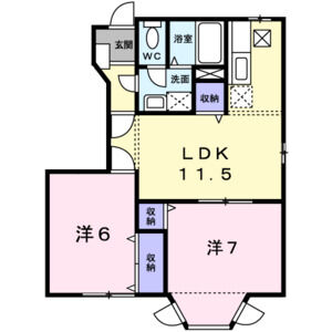 2LDK 間取り図