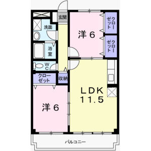2LDK 間取り図