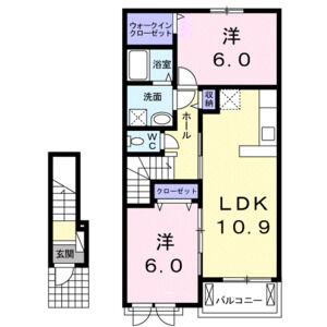 2LDK 間取り図