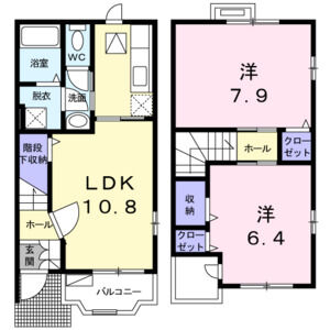 2LDK 間取り図