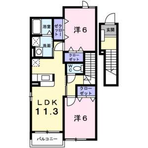 2LDK 間取り図
