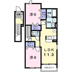 2LDK 間取り図