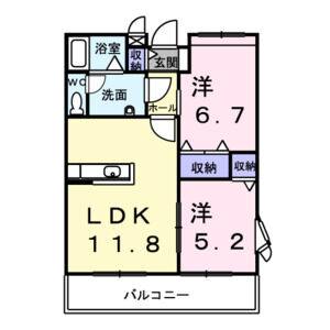 2LDK 間取り図