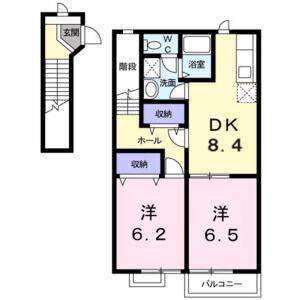 2DK 間取り図