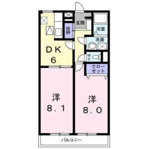 2DK 間取り図