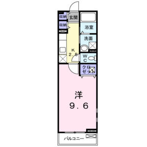 1K 間取り図
