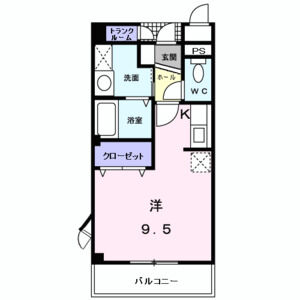 1K 間取り図
