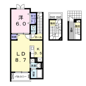 1LDK 間取り図