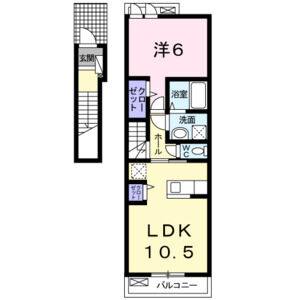 1LDK 間取り図