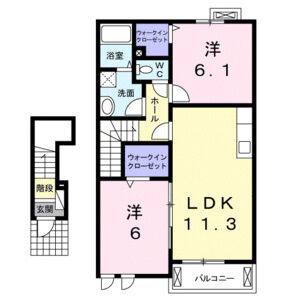 2LDK 間取り図