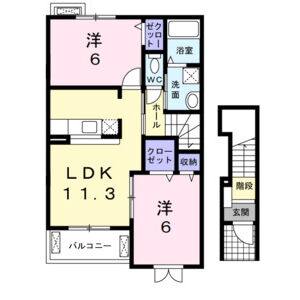2LDK 間取り図