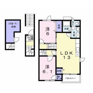 2LDK 間取り図